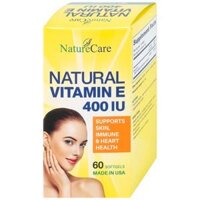 Viên uống Natural Vitamin E 400IU Naturecare cải thiện sức khỏe da và phục hồi da (60 viên)