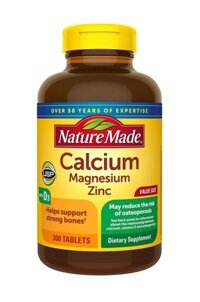 Viên Uống Nature Made Calcium Magnesium Zinc With Vitamin D3, 100 viên