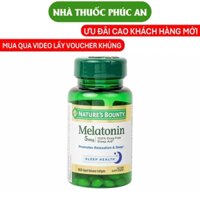 Viên uống Nature's Bounty Melatonin 5mg hỗ trợ điều hòa giấc ngủ, giảm căng thẳng 60 viên