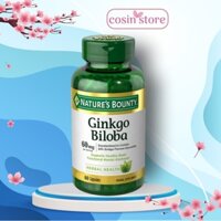 Viên uống Nature's Bounty Ginkgo Biloba 60mg 60 viên dạng viên nén Bảo Vệ Tế Bào Thần Kinh