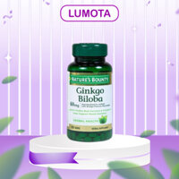 Viên uống Nature's Bounty Ginkgo Biloba 60mg 60 viên dạng viên nén Bảo Vệ Tế Bào Thần Kinh Lumota