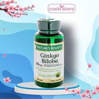 Viên uống Nature's Bounty Ginkgo Biloba 60mg 60 viên dạng viên nén Bảo Vệ Tế Bào Thần Kinh Cosin Store