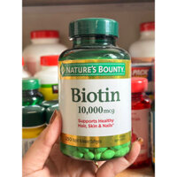 Viên uống Nature’s Bounty Biotin 5000mcg làm đẹp da, móng, tóc hộp 250 viên