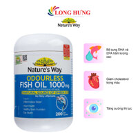 Viên uống Nature's Way Odourless Fish Oil 1000mg hỗ trợ tim mạch trí não (80 viên/200 viên)