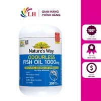 Viên uống Nature's Way Odourless Fish Oil 1000mg hỗ trợ tim mạch trí não (80 viên/200 viên)
