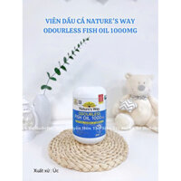 Viên uống Nature's Way Odourless Fish Oil 1000mg 200 viên dầu cá tự nhiên không mùi