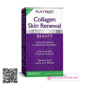 Viên uống ngăn ngừa lão hóa da Natrol Collagen Skin Renewal - 120 viên