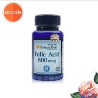 Viên uống ngăn ngừa thiếu máu Folic Acid 800mcg 250 viên của Puritan's Pride