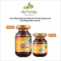 Viên Uống Nhai Canxi Sữa Cho Trẻ Em Spring Leaf Kids Mega Milky Calcium 120 Viên