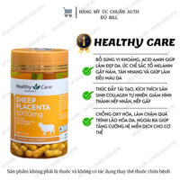 Viên uống nhau thai cừu sáng da, chống lão hóa Healthy Care Sheep Placenta 5000mg hộp 100 viên