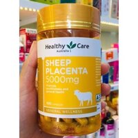 Viên uống Nhau thai cừu Úc Healthy Care Sheep Placenta 5000mg Chống Lão Hóa Lọ 100 viên