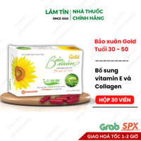 Viên uống nội tiết tố nữ Bảo Xuân Gold dành cho phụ nữ tuổi 30-50 tuổi làm đẹp chống lão hóa Hộp 30 viên