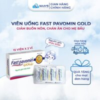 Viên uống Novocare Fast Pavomin Gold giảm ốm nghén, buồn nôn, chán ăn cho mẹ bầu, nguồn gốc thảo dược hộp 30 viên