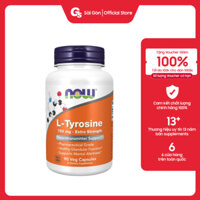 Viên uống NOW L-Tyrosine 750 mg, Extra Strength (90 viên) - Bổ sung amino axit - Nhập khẩu Mỹ - Gymstore