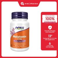 Viên uống Now Melatonin 3mg (60 viên) - Giảm thiểu tình trạng mất ngủ nhập khẩu Mỹ - Gymstore