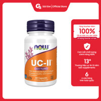 Viên uống NOW UC-II Type II Collagen (60 viên) - Hỗ trợ xương khớp khỏe mạnh - Nhập khẩu Mỹ - Gymstore