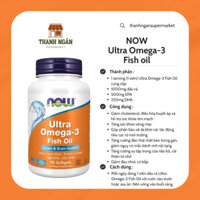 Viên uống NOW ULTRA OMEGA-3 FISH OIL (180 VIÊN)