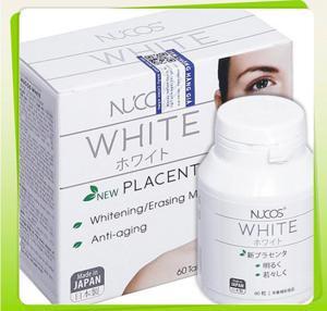 Viên uống Nucos White Placenta hỗ trợ sáng da Hộp 60 viên