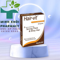 Viên Uống Nuôi Dưỡng Tóc HAIR-VIT HEALTHAID Hộp 30 viên, Hỗ trợ kích thích mọc tóc nhanh, ngăn ngừa rụng tóc-Anh Quốc