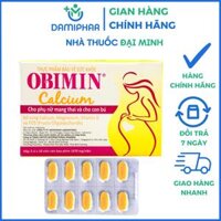 Viên Uống Obimin Calcium Hộp 30 Viên – Hỗ Trợ Bổ Sung Calcium, Magnesium, Vitamin D3 & FOS –