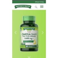 Viên uống Omega 3-6-9, hàng chính hãng từ Mỹ