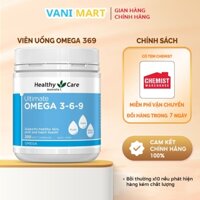 Viên uống Omega 3 6 9 Healthy Care Ultimate của Úc hỗ trợ giảm triệu chứng viêm khớp nhẹ, bảo vệ tim mạch 200 viên