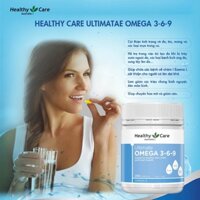 Viên uống omega 3-6-9 Ultimate Healthy Care tăng cường thị lực, tim mạch, huyết áp và trí não của Úc 200 viên