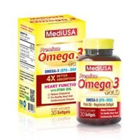Viên uống Omega 3 GOLD MediUSA - Bổ sung dâu cá, giúp bổ mắt, não và tăng cường hệ tim mạch ( Hộp 30 viên)