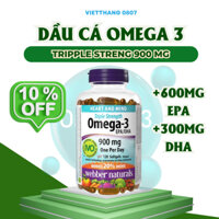 Viên Uống Omega-3 Webber Naturals Triple Strength 900mg EPA/DHA 80 & 120 Viên Bảo Vệ Sức Khỏe