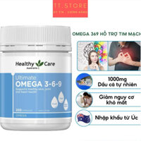 Viên Uống Omega 369 Healthy Care Ultimate Úc, Mẫu Mã Mới Hộp 200 Viên