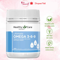 Viên uống Omega 369 Hỗ Trợ Tim Mạch, Cải thiện Trí Nhớ, Giảm Nhức Xương Khớp Healthy Care Ultimate Omega 369 200 Viên