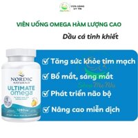 Viên uống Omega hàm lượng cao vị chanh Nordic Naturals Ultimate Omega 1280mg 60 viên