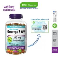 Viên Uống Omega Webber Naturals Pharmekal High Potency Omega 3-6-9 1200mg [180 Viên]