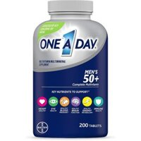 Viên Uống One A Day Men 50+ bổ sung Multivitamin và khoáng chất cho nam giới trên 50 tuổi, hũ 200 viên
