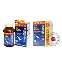 Viên uống Orihiro Shark Squalene 360 viên chiết xuất dầu gan cá mập sụn vi cá mập Nhật Bản