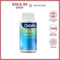 Viên uống Ostelin Calcium & Vitamin D3 của Úc hôp 130 viên bổ sung Canxi và Vitamin D3 cho mẹ bầu Kola Shop