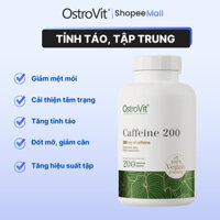 Viên uống Ostrovit Caffeine 200mg, 200 viên, nhập khẩu Ba Lan, tăng tỉnh táo, tập trung