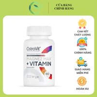 Viên Uống OstroVit Magnez MAX + Vitamin - Hỗ Trợ Sức Khỏe Cơ Bắp và Thần Kinh (60 Viên)