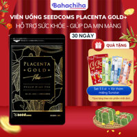 Viên Uống Placenta Gold+ Seedcoms giúp tăng cường độ đàn hồi, giảm nếp nhăn và làm mờ vết chân chim - Bahachiha