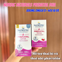 Viên Uống Prenatal DHA Nordic Naturals Bổ Sung Omega-3 cho Mẹ Bầu/ Mẹ Sau Sinh - Hộp 180v/90v - Hàng Mỹ Air