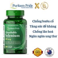 Viên uống Puritatn's Pride Absorbable Selenium 200mcg 100 viên hỗ trợ ngăn ngừa ung thư tăng sức đề kháng