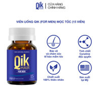 Viên uống QIK HAIR cho Nam hỗ trợ giảm rụng, mọc tóc chắc khỏe 15 viên