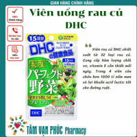 Viên uống Rau củ DHC chứa 32 loại rau củ, giảm táo bón, giảm nóng trong gói 60 viên (15 ngày)