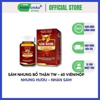 Viên uống Sâm nhung bổ thận TW nam và nữ - Tăng cường chức năng thận, sinh lý, hỗ trợ tiểu đêm nhiều lần - Lọ 60 viên