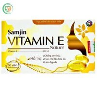 Viên uống Samjin Vitamin E Nature hỗ trợ hạn chế thiếu hụt vitamin E, làm đẹp da (Hộp 30 viên)