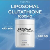 Viên uống sáng da, mờ nám & đào thải độc tố Codeage Liposomal Glutathione 500mg/Glutathione 1000mg