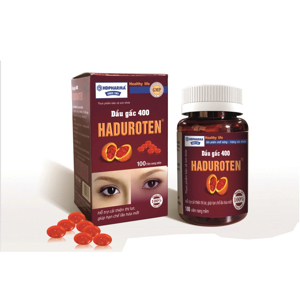 Viên uống sáng mắt đẹp da chống lão hóa dầu gấc 400 Haduroten 100 viên