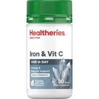 Viên Uống Sắt & Vitamin C Healtheries 30 Viên