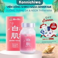 Viên uống Shiro Hada Genki Fami trắng da mờ sạm nám từ thiên nhiên Nhật Bản hộp 90 viên - Konnichiwa