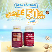 Viên Uống Skin Whitening Glutathione 8000mg Trắng Da - Giảm Nám Tàn Nhang, Da Sáng Bật Tông .